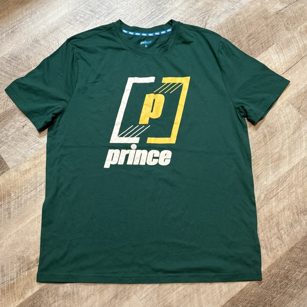 NWOT Prince Pickleball Graphic T-Shirt Green Mens Size M